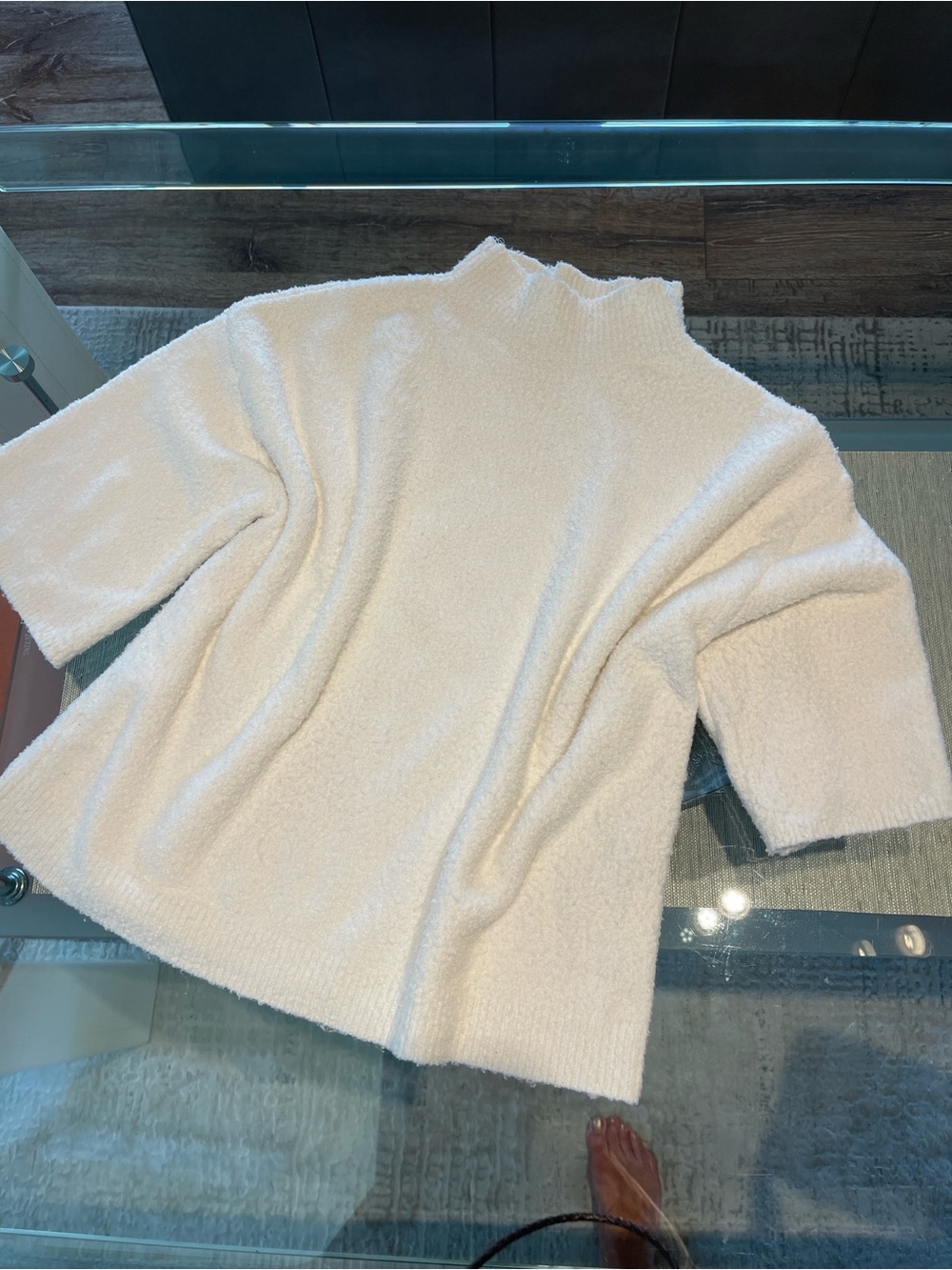 Abercrombie & Fitch Cream Mock Neck Sweater